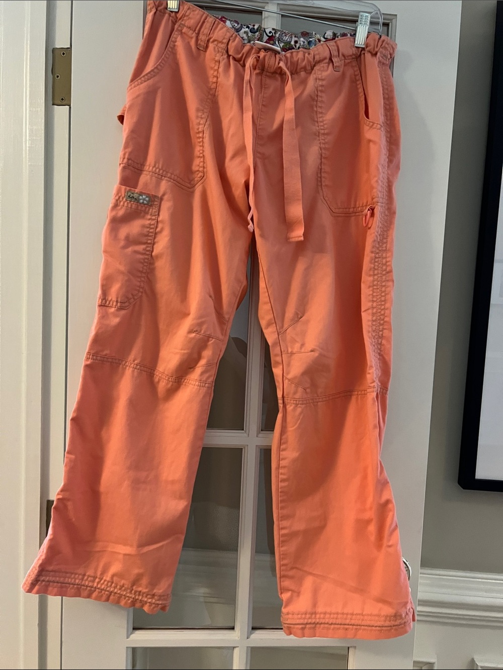 Koi Lindsey Women’s Light Coral Drawstring Scrub Pants